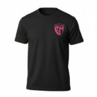 T-shirt Club Moritzino con logo scudetto maglietta club moritzino scudetto nera