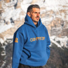 Felpa Basic Hoodie Boxy Fit Blu P1060735